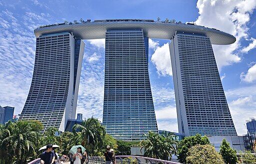 Photo of Marina Bay Sands taken from Marina Bay overpass on 03.09.2025