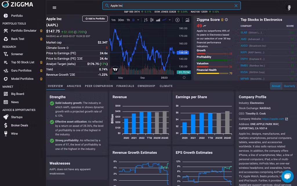 Best AI Stock Screeners 11 Zigma-Screenshot