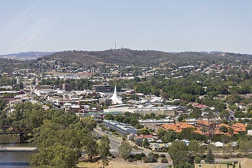 Aerial view of Central Wagga Wagga