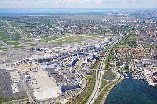Copenhagen airport from air